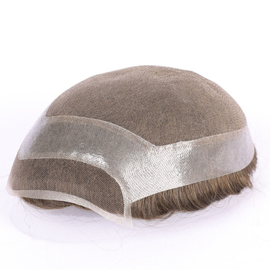 80% de densité de lumière Toupee pour homme avec une technique de la main et un style droit