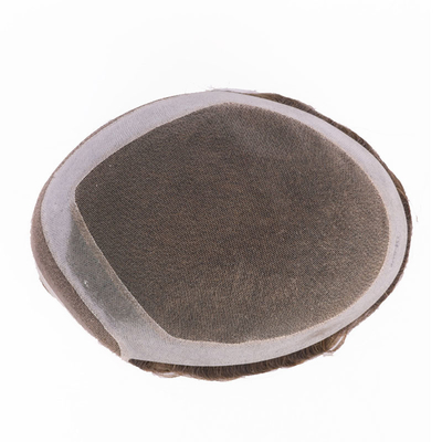 80% de densité de lumière Toupee pour homme avec une technique de la main et un style droit