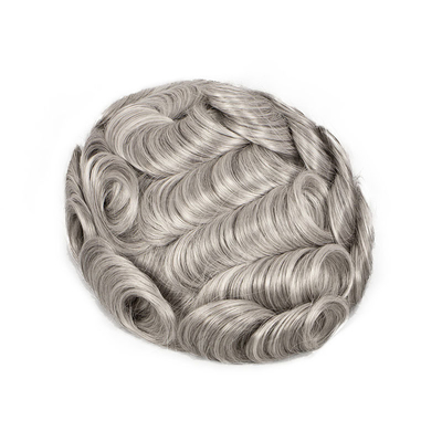 80% de densité de lumière Toupee pour homme avec une technique de la main et un style droit