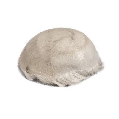 Droit Toupee Design Russe à la main attaché Full Scalp HD Lace Système de cheveux humains Perruque Cheveux vierges