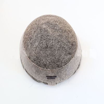 Base australienne 130% Haute densité Hommes coiffures courtes gris naturel 6x8 coiffure humaine