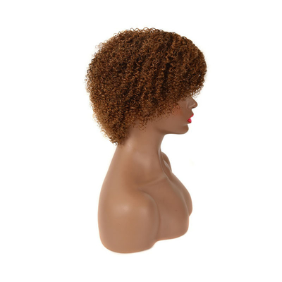 Pixie coupe afro perruque Remy cuticule vierge aligné cheveux humains bouclés Bob courte perruque pour les femmes