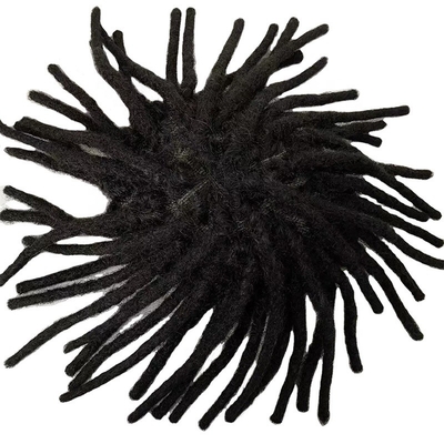Cheveux Rémy Pleine base de dentelle suisse Dreadlock Toupee 60% Densité Cheveux humains Topper pour hommes