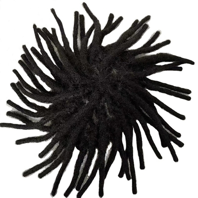 Cheveux Rémy Pleine base de dentelle suisse Dreadlock Toupee 60% Densité Cheveux humains Topper pour hommes