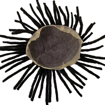 Cheveux Rémy Pleine base de dentelle suisse Dreadlock Toupee 60% Densité Cheveux humains Topper pour hommes