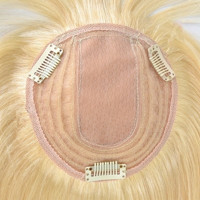 Top cheveux humains cristal mariée longue base en soie blonde Toupee pour les femmes de mariage