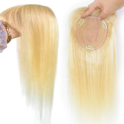 Top cheveux humains cristal mariée longue base en soie blonde Toupee pour les femmes de mariage