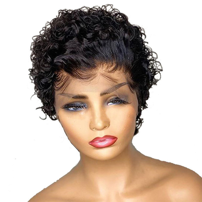 Coupe à double tirage en pièce libre Taille moyenne Perruques bouclées Convient Couleurs de teinture Toutes les couleurs