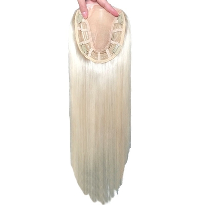 Cheveux vierges 22 pouces 60 blondes séparation libre monofilament Cheveux bruts femmes Topper petite racine