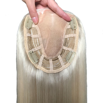 Cheveux vierges 22 pouces 60 blondes séparation libre monofilament Cheveux bruts femmes Topper petite racine