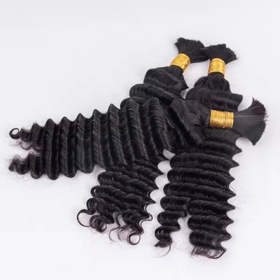Couleurs de teinture appropriées Afro Kinky en vrac Extension de cheveux humains pour tresser les cheveux vierges Oui