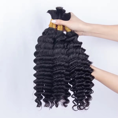 Couleurs de teinture appropriées Afro Kinky en vrac Extension de cheveux humains pour tresser les cheveux vierges Oui