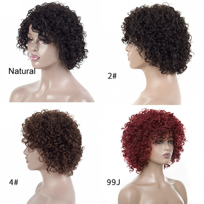 Couleurs de teinture appropriées TOUTES LES COLORS Cheveux humains Cheveux courts Perruques pour femmes prêtes à être expédiées
