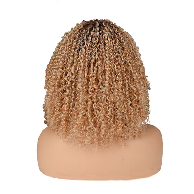 250% de densité Afro Kinky courte boucleuse Pixie couper les cheveux humains Perruques pour les femmes noires de haut