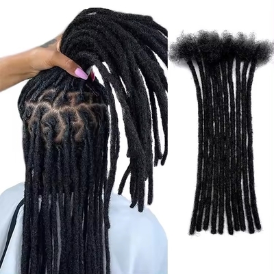 Extension de cheveux humains Dreadlocks style avec des extrémités bouclées style cheveux noirs Dreadlocks