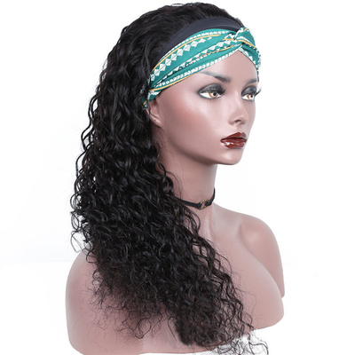 100% Cheveux humains Corps brésilien ondulé Perruques bouclées avec bandeau 2022 Design Free Sample