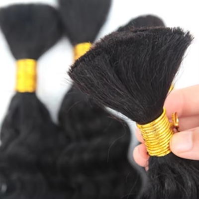 Des vagues profondes et humides et ondulantes Boho humain tressant des cheveux bruts en vrac pour des affaires réussies