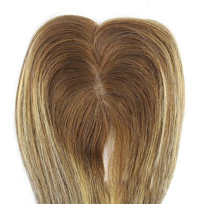 Les dames européennes Rooted Ombre coiffure cheveux humains Toppers Clip In Toupee pour la femme