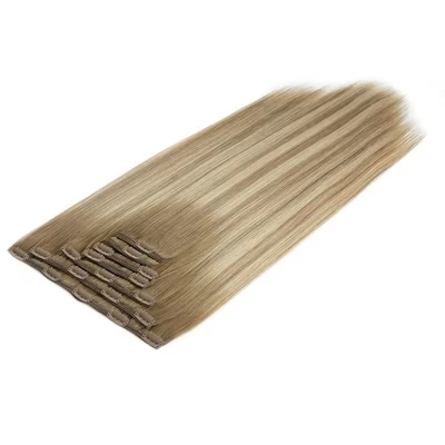 100% de cheveux humains de qualité supérieure, élastiques, raides, avec des extensions de cheveux naturelles.