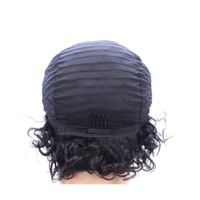 6 pouces de cuticule courte, bouclée, coiffure de fée, perruque à cheveux humains, le mélange parfait de style et de beauté.