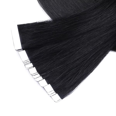 100% de cheveux humains crus Remy Extension de cheveux en bande avec 60% de longueur de cheveux