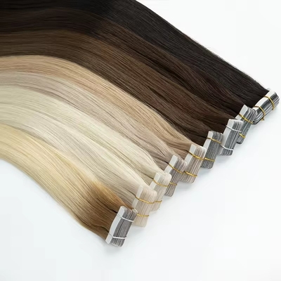 Blonde Invisible en bande Invisible 100 cheveux humains sans couture Extension de cheveux humains