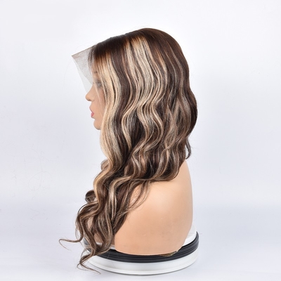 Cheveux brésiliens à cuticule complète HD 13*4*1 Lacet Frontale Cheveux humains Perruques pour un aspect naturel