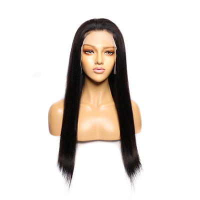 200% Densité osseuse HD naturelle transparente dentelle frontale Perruques brésiliennes de cheveux humains