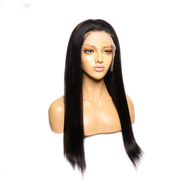 200% Densité osseuse HD naturelle transparente dentelle frontale Perruques brésiliennes de cheveux humains
