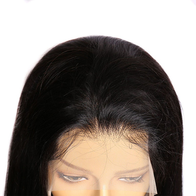 200% Densité osseuse HD naturelle transparente dentelle frontale Perruques brésiliennes de cheveux humains