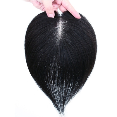 180% Densité Rémy Cheveux Toupee avec Top de base en soie et 24mm Toupee Texturation Longueur 30cm