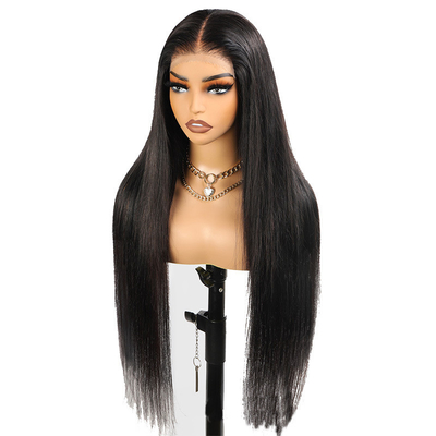 Perruque sans glande HD transparente dentelle frontale osseuse droite Viêt-Nam cru vierge cheveux humains perruques haut
