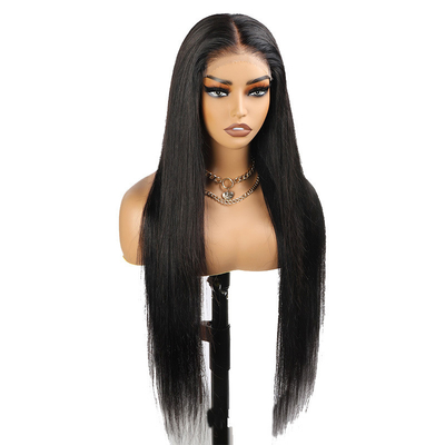 Perruque sans glande HD transparente dentelle frontale osseuse droite Viêt-Nam cru vierge cheveux humains perruques haut