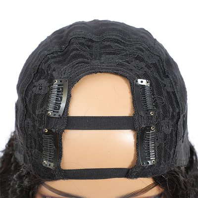 Perruvien Bob Perruques pour femmes noires Couleur noire Remy Natural Bone Droite U Partie Perruque longue