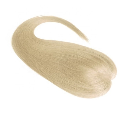 Cheveux européens pleine cuticule libre partie de soie base clip en cheveux humains topper pour les femmes