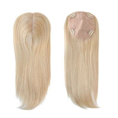 Cheveux européens pleine cuticule libre partie de soie base clip en cheveux humains topper pour les femmes