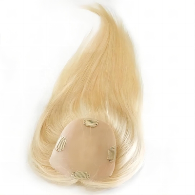 130% de densité cheveux vierges bruts base en soie cheveux humains dentelle fermeture Toupee pour femmes droit