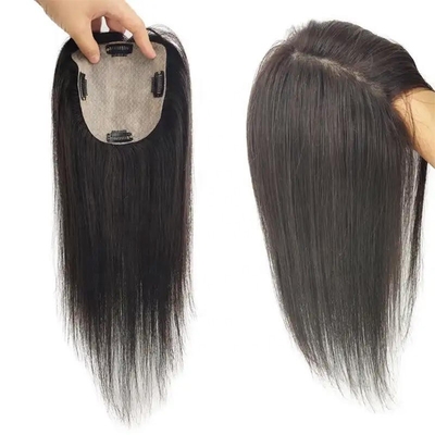 130% de densité cheveux vierges bruts base en soie cheveux humains dentelle fermeture Toupee pour femmes droit