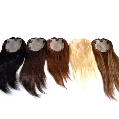Fabriqué à la main 2024 Tendance Blonde Remy ondulée bouclée Topper européen de cheveux humains pour les femmes