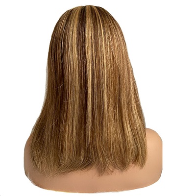 Perruques sans colle 100% cheveux humains Remy Aucune dentelle avant P4/27 Brésilien droit