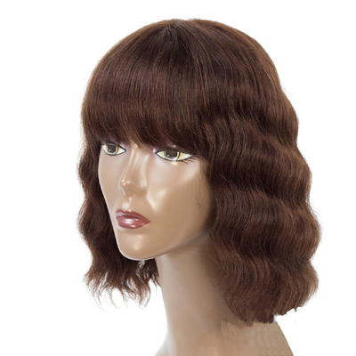 250g-450g Brésilienne cheveux humains perruque en vrac Virgin Remy Machine faite courte Bob Perruques avec des fournisseurs de bangs