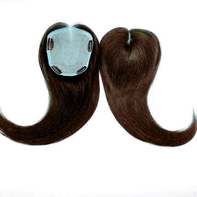 Toppers de cheveux humains à base de soie Toppers de cheveux droits de dentelle Toupee pour femmes vierges