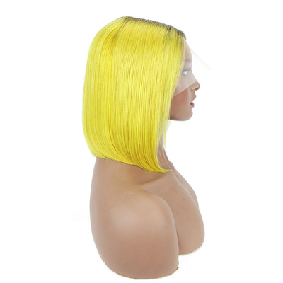 Vierge crue transparente HD dentelle Frontale cheveux humains Perruque 100% Bob Perruque Remy Cheveux 250g-450g