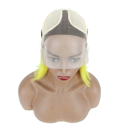 Vierge crue transparente HD dentelle Frontale cheveux humains Perruque 100% Bob Perruque Remy Cheveux 250g-450g