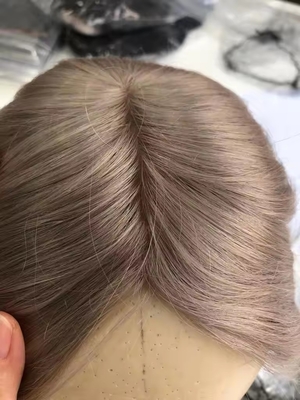 Coupe de cheveux européenne 14 pouces Outlet Mono Topper pour les femmes Cheveux humains