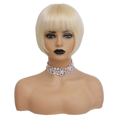 Perruques de dentelle 613 de couleur blonde péruvienne courte bob Perruques de cheveux humains pour femmes noires