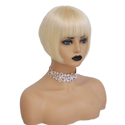 Perruques de dentelle 613 de couleur blonde péruvienne courte bob Perruques de cheveux humains pour femmes noires