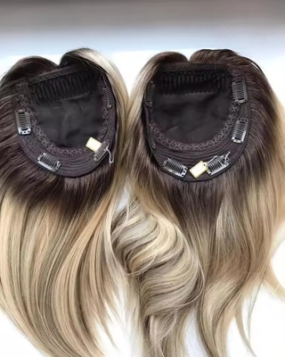 8-22 pouces de longueur de cheveux humains Topper avec 120% Toupee Densité OEM soie