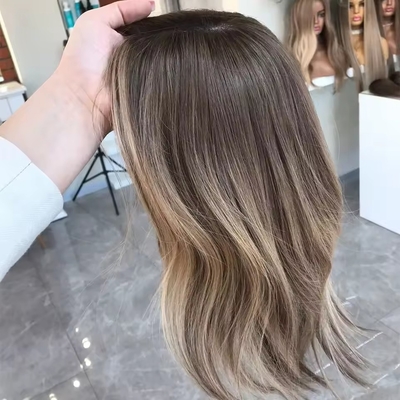 8-22 pouces de longueur de cheveux humains Topper avec 120% Toupee Densité OEM soie
