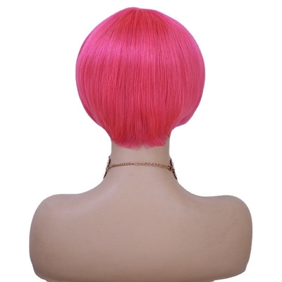 Matériau de base en dentelle suisse Remy Hair Virgin Silky Short Bob Cut Perruques pour femmes avec 1